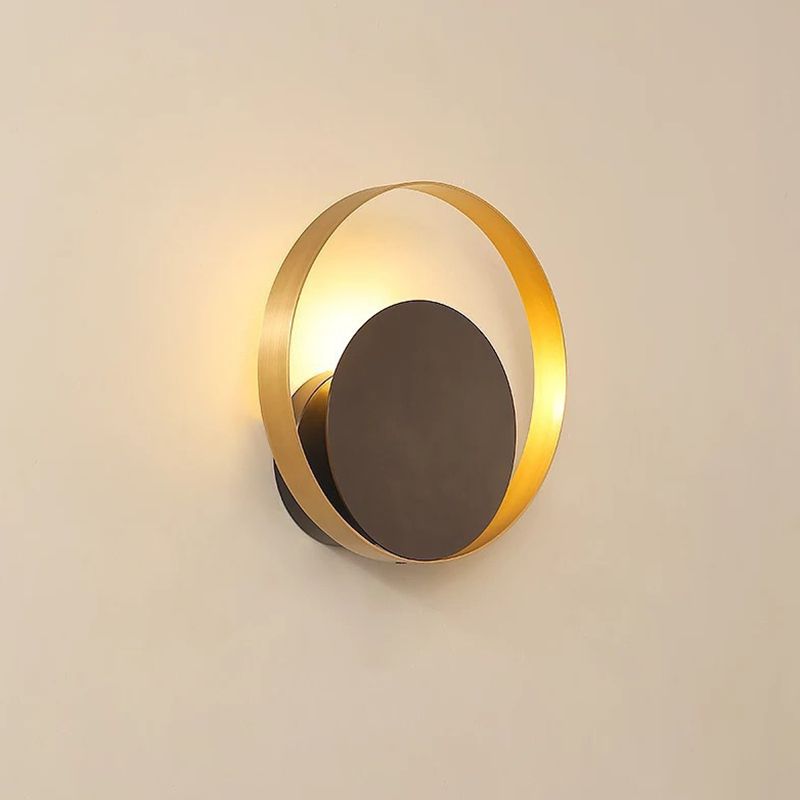 Post Modern Wall Light Black Metallic Lighting for Living Room