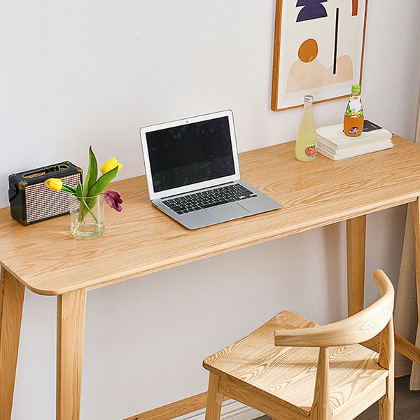 Contemporary Solid Wood Bar Dining Table Rectangle Bar Table in Natural