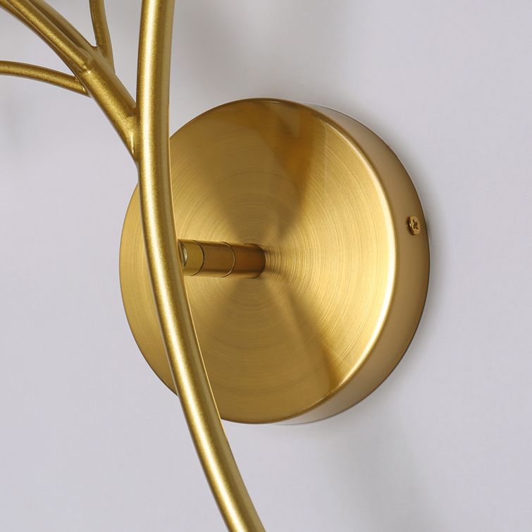 Apliques de pared de pared de doble flores de estilo creativo de metal 2 luces de metal 2 luces