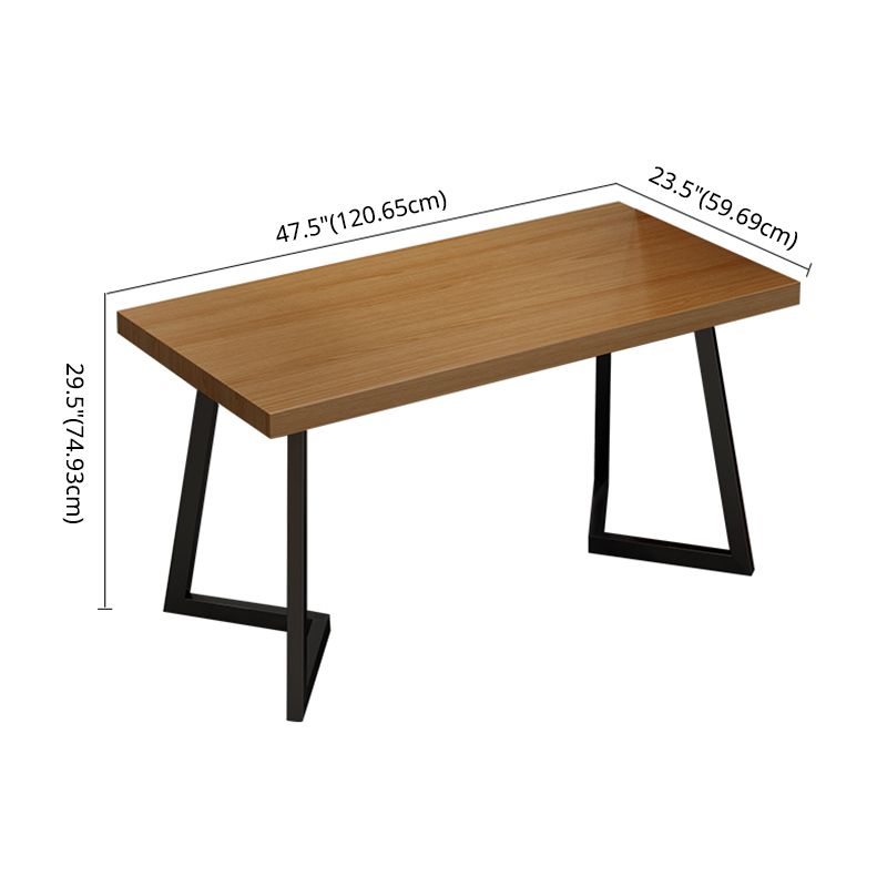 Industrial Style Rectangle Shape Dinette Set Solid Wood Top Dining Table Furniture for Dining Room