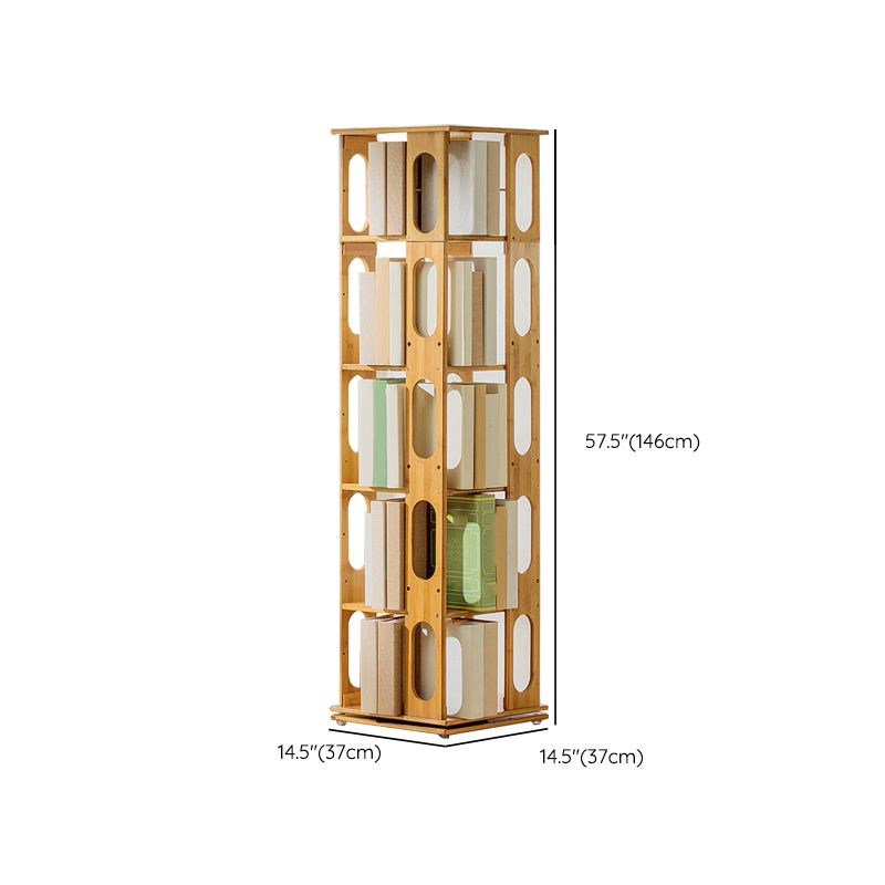 Modern Open Back Vertical Bookshelf Engineered Wood Bookcase for Study Room