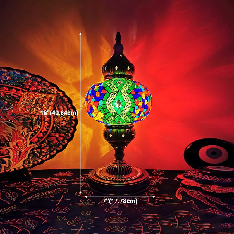 Modern Style Unique Shape Table Lighting Glass 1 Light Table Lamp for Bedroom