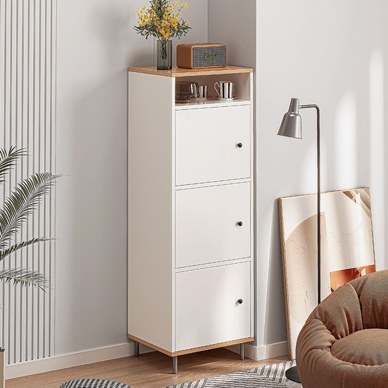 Knobs Storage Cabinet Square Straight Legs Wood Chest With Doors