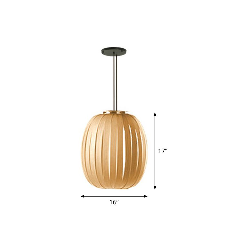 Sphere Restaurant Suspension Beleuchtung Holz mit Single-Bulb minimalistischer Anhänger Licht Kit