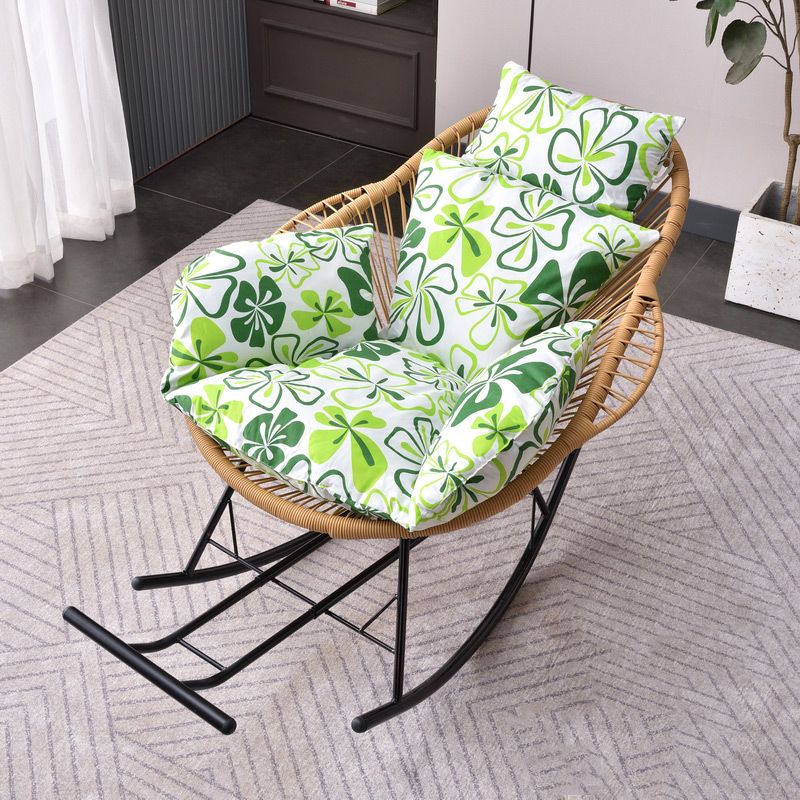 Simple Style Lounge Leisure Chaise Rocking Chair Home Iron Lazy Chair