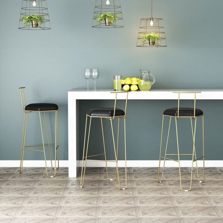 Glam Style Rectangle Counter Set 1/3 Pieces Solid Wood Bistro Set for Indoor