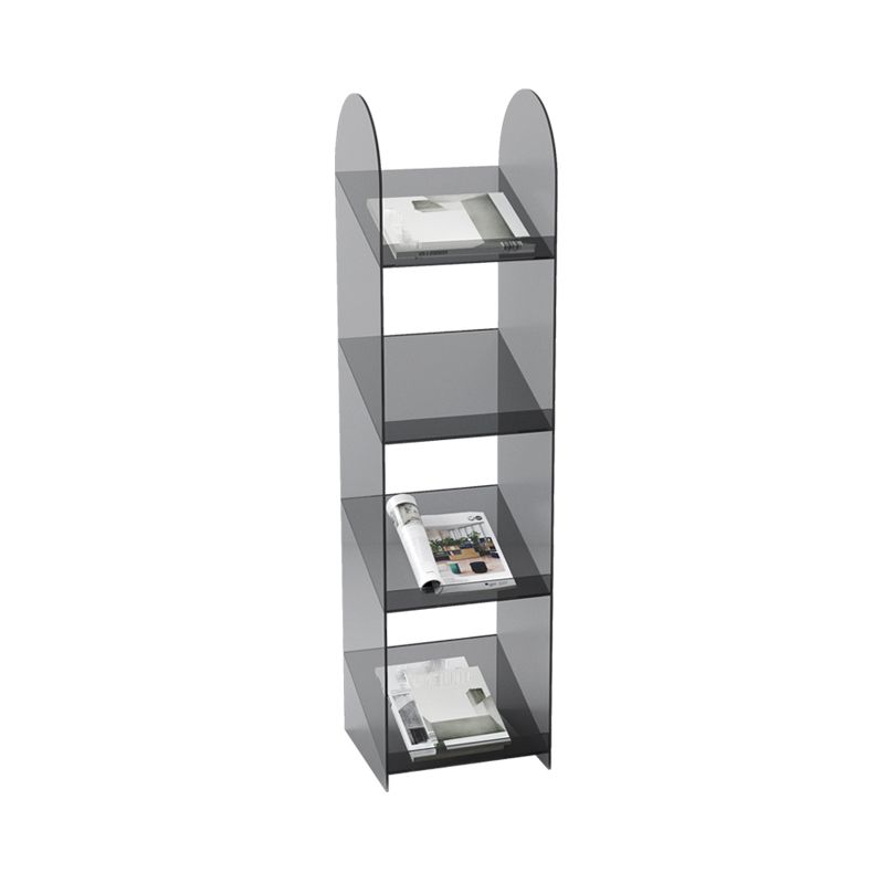 Modern Open Back Standard Bookshelf Acrylic Bookcase with Shelves