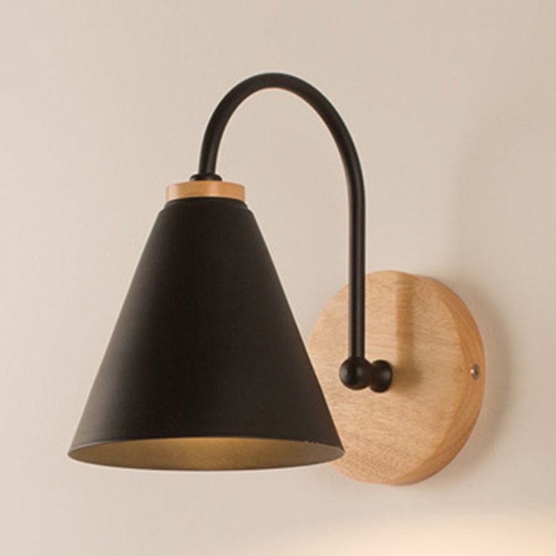 Einfache hölzerne Wandleuchten mit einem Kopf moderne Wandleuchte für Schlafzimmer