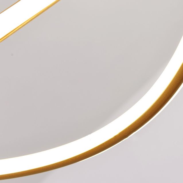 Minimalist Twist Chandelier Pendant Acrylic Living Room LED Suspension Lamp in Gold