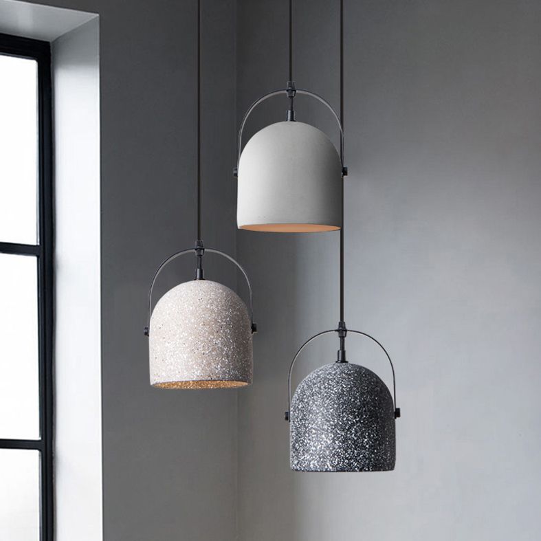 Glockendecke Anhänger leichte minimalistische Zement -Esszimmer Hanging Lamp Kit