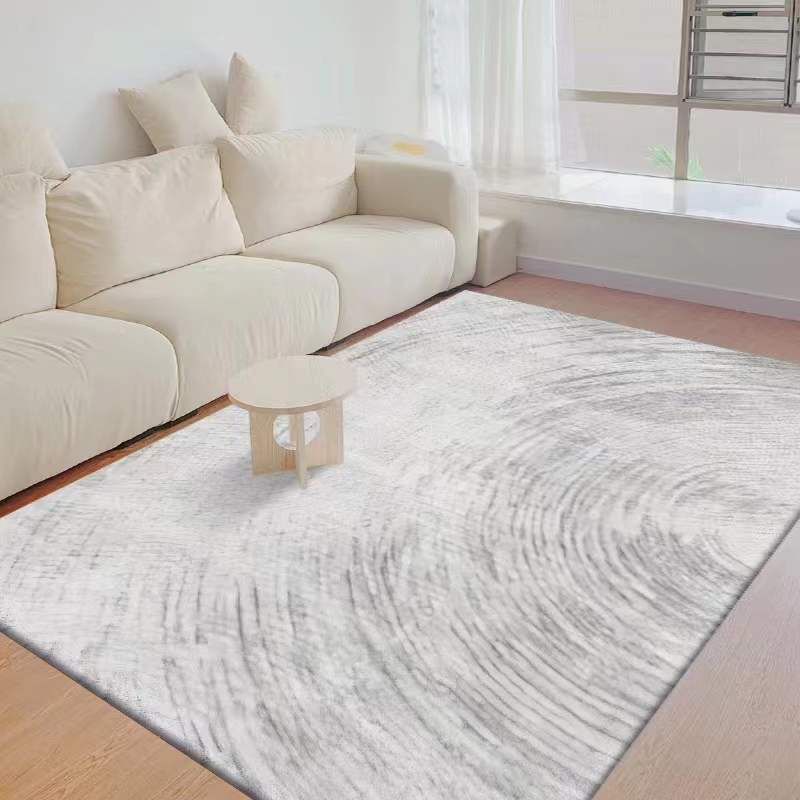 Modern Curve Lines Pattern Indoor Carpet Polyester Area Rug Washable Carpet for Home Decoration