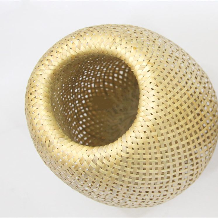 Beige colgante colgante colgante estilo 1 bulbo colgante de bambú para mesa de comedor