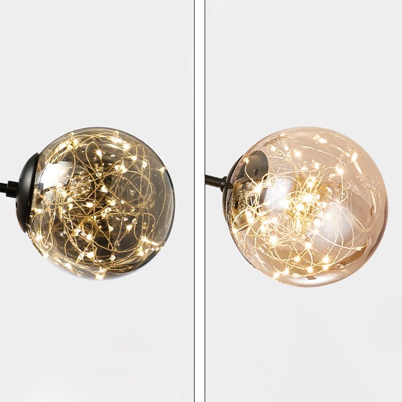 Stile di semplicità Nordic Orb vetro lampadario LED LED LIGHT SCARICA ALIMENTAZIONE MOLECOLA PENSI
