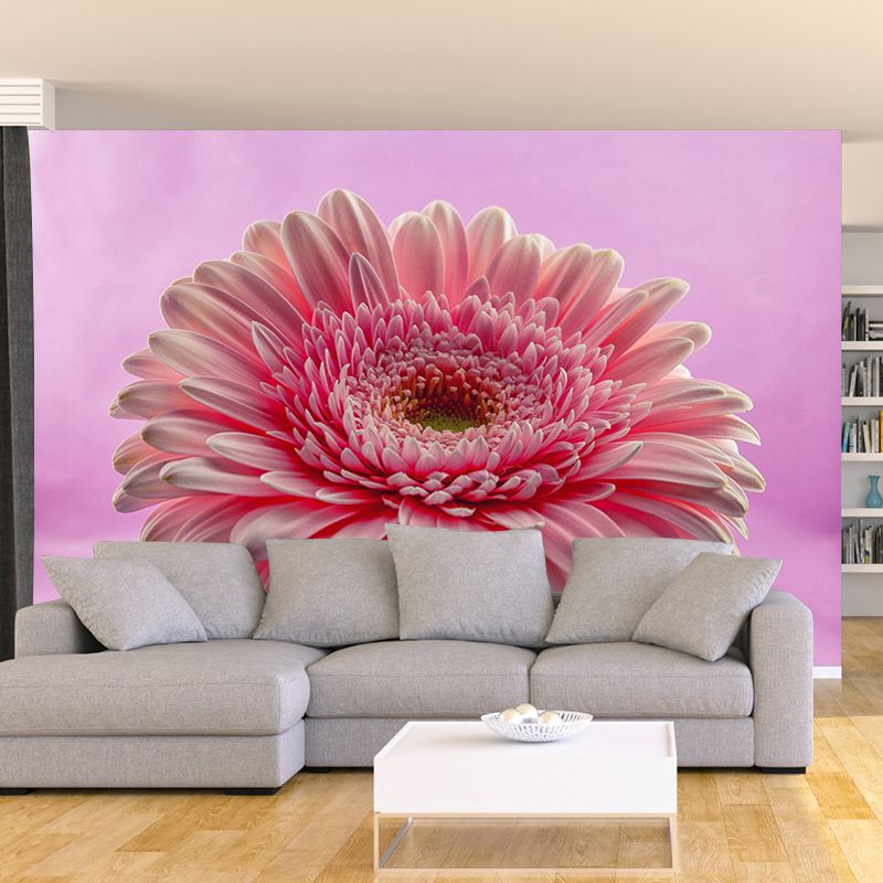 Modern Chrysanthemum Wall Covring for Bedroom Decoration, Moisture Resistant
