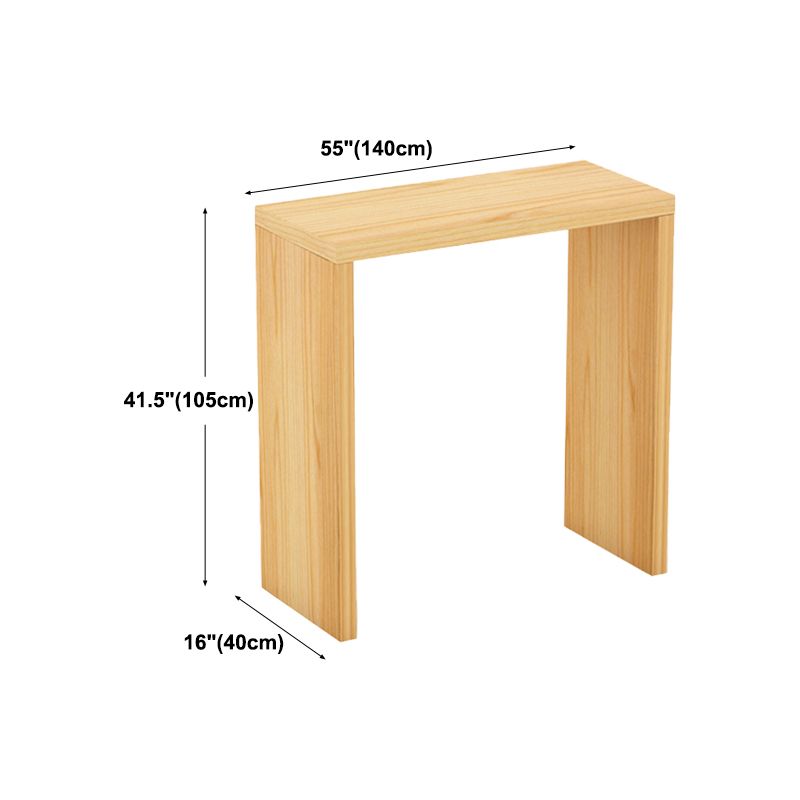 Wood Indoor Bistro Bar Height Cocktail Table Double Pedestal Counter Table