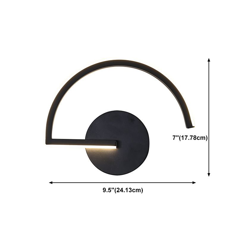 1-Light LED Wall Mount Light Simple Wall Sconce Light with Acrylic Shade for Bedroom