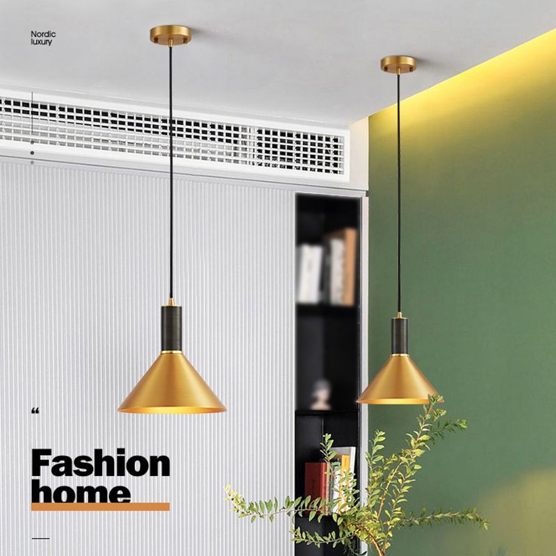 1 léger pendentif suspension de style postmoderne éclairage suspendu en métal pour le salon