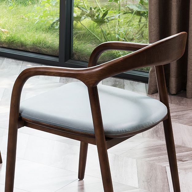 Silla de madera de fresno de estilo tradicional, juego de sillas de cocina con brazo trasero abierto