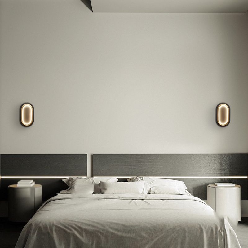 Modern Simple Wall Lamp LED Wall Mount Lamp with Silica Gel Shade for Bedroom