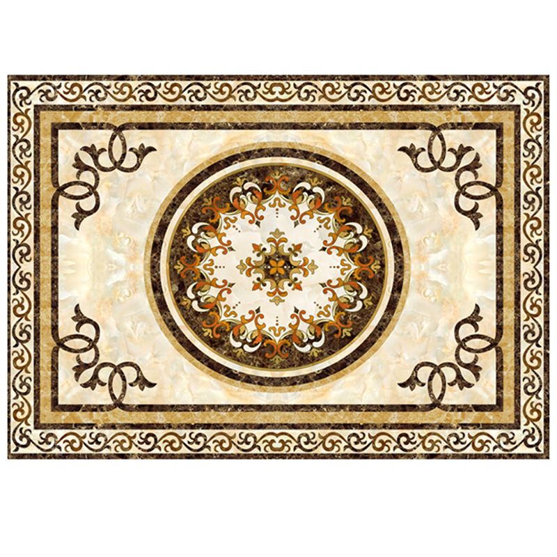 Solid Color Nordic Area Carpet Polyester Tile Print Indoor Rug Easy Care Carpet for Living Room