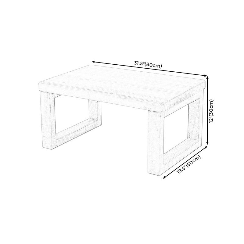 Modern Style Wooden Base Top Rectangular Coffee Table for Apartment