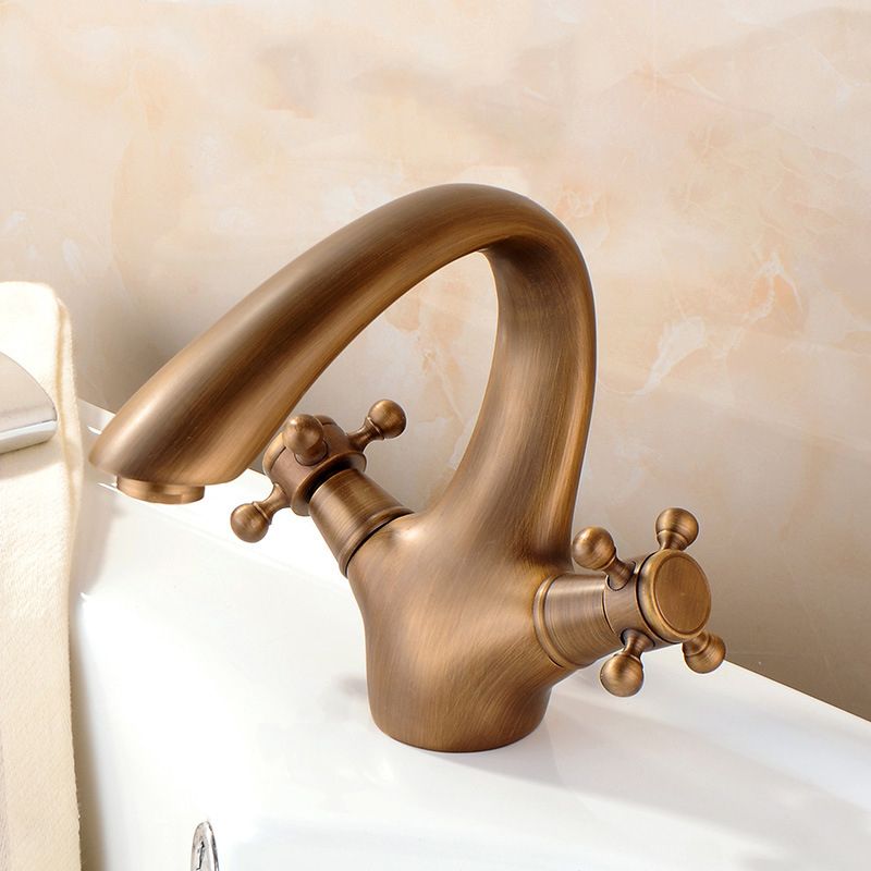 Glam Centerset Faucet 1 Hole Sink Faucet with 2 Cross Handles