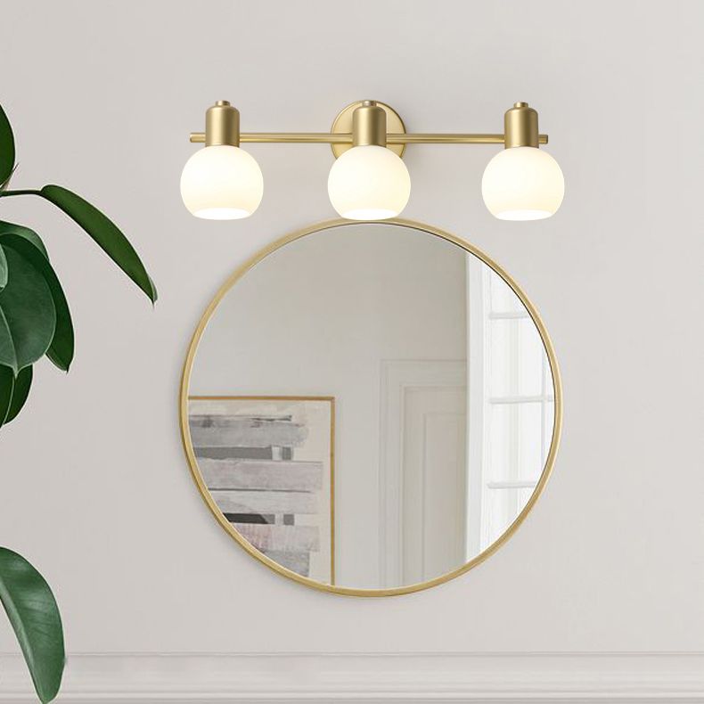 Metal Balls Wall Mounted Light Fixture Modern Style Gold Wall Mounted Light for Bathroom