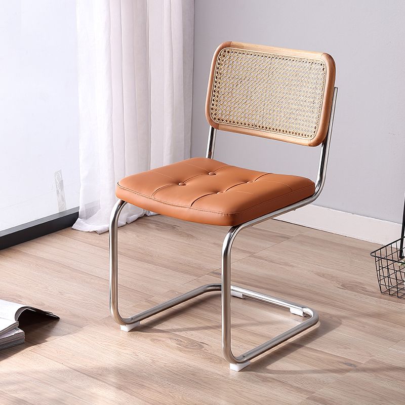 Silla de metal de estilo moderno Comedor Cocina Sillas laterales con respaldo abierto
