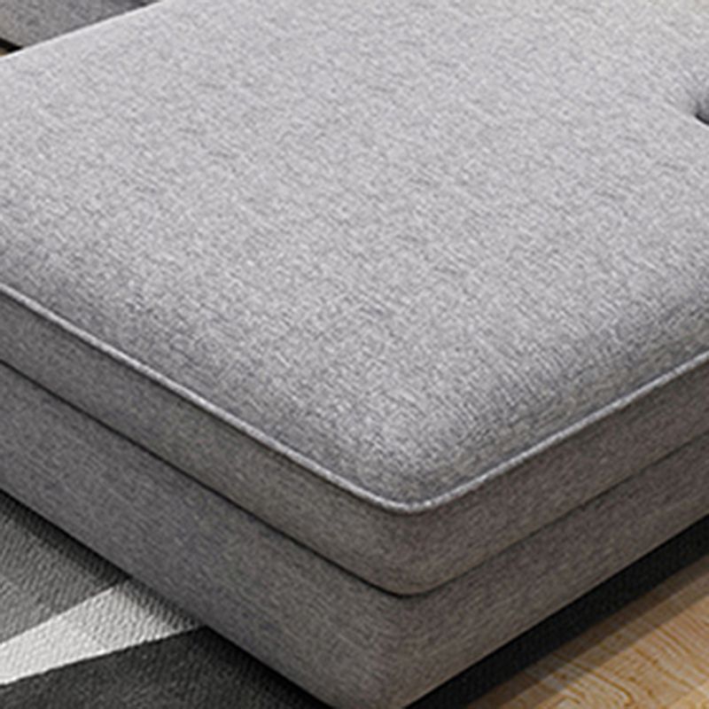 137.79" L Modern Linen Sectional Pillow Top Arm Sectional for Living Room