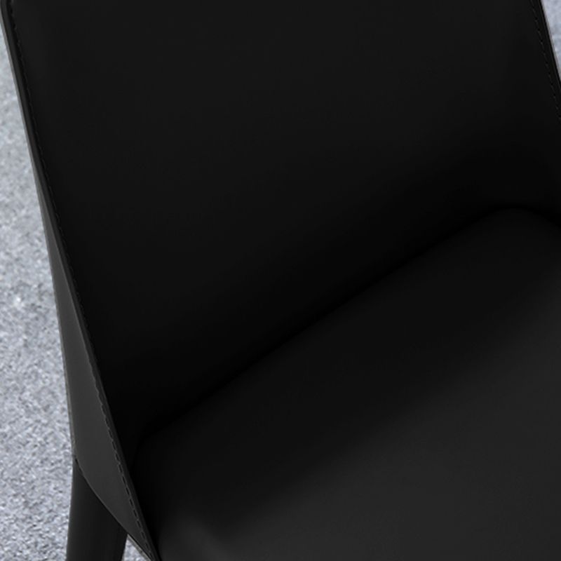 Modern Simple Side Chair Faux Leather Side Dining Chair for Living Room