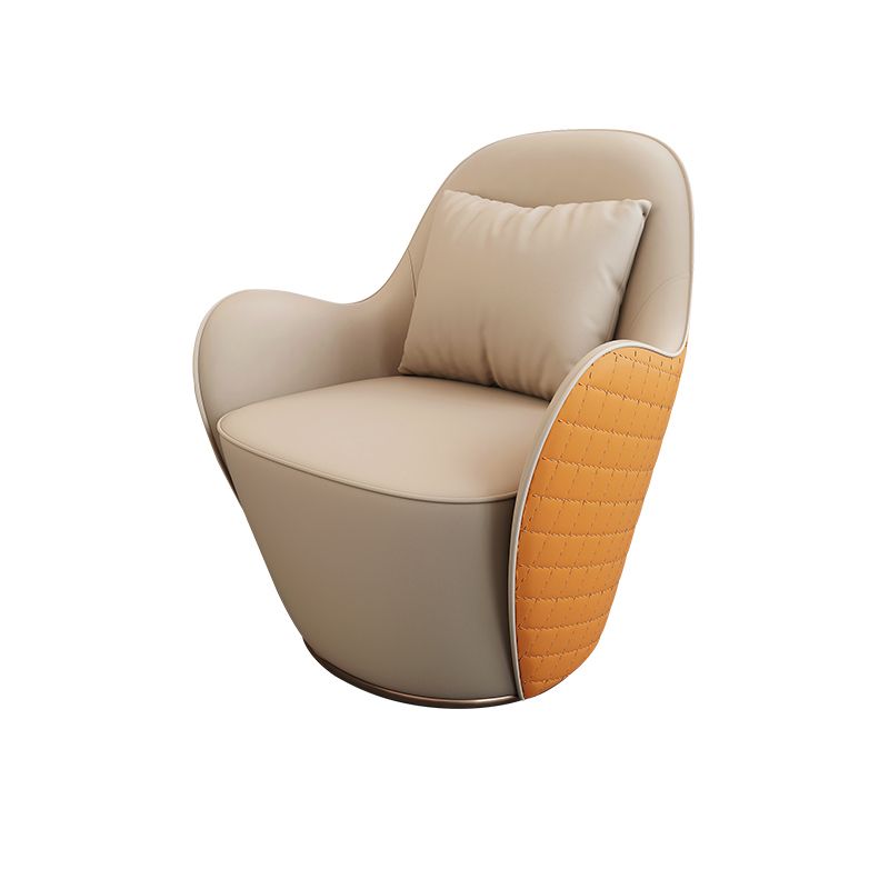 Faux Leather Arm Chair 27.55" Wide Flared Arms Chair Arms Included Chair