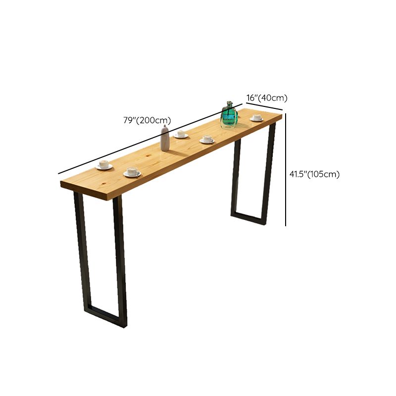Modern 1/2/4/7 Pcs Bar Table Set Wood Rectangular Bar Set in Natural