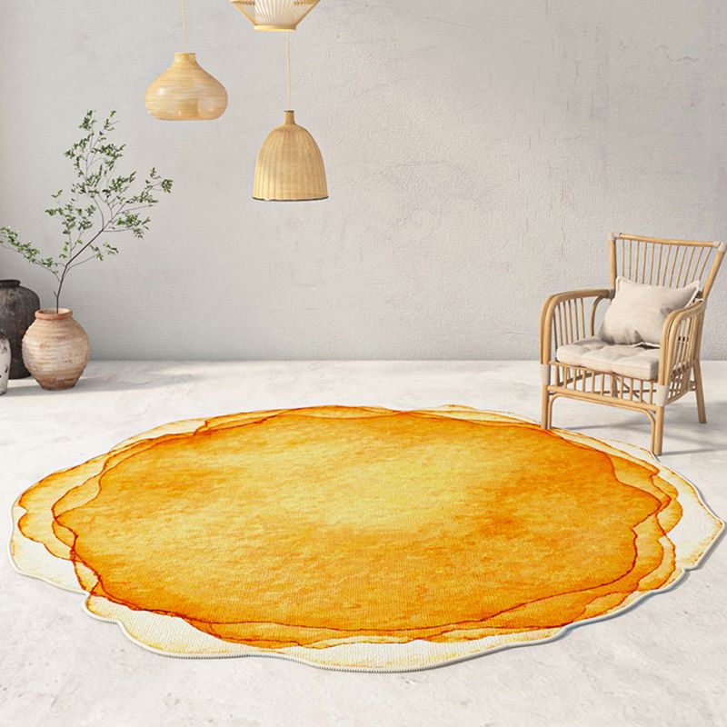Eigentijds effen kleurtapijt, oranje polyester, tapijt, anti-splittapijt voor woondecoratie