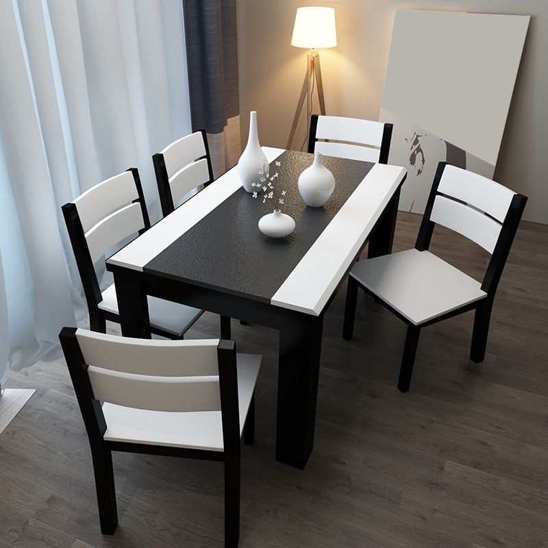 Industrial Kitchen Dinner Table Rectangle 4 Legs Stone Dining Table