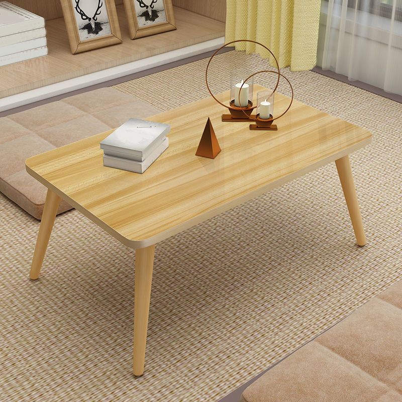 Modern Wood Side Table Bedroom No Distressing End Table with 4 Legs