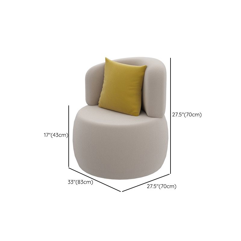 Contemporary White/Grey Sofa with Tight Back Curved Sofa for Apartment