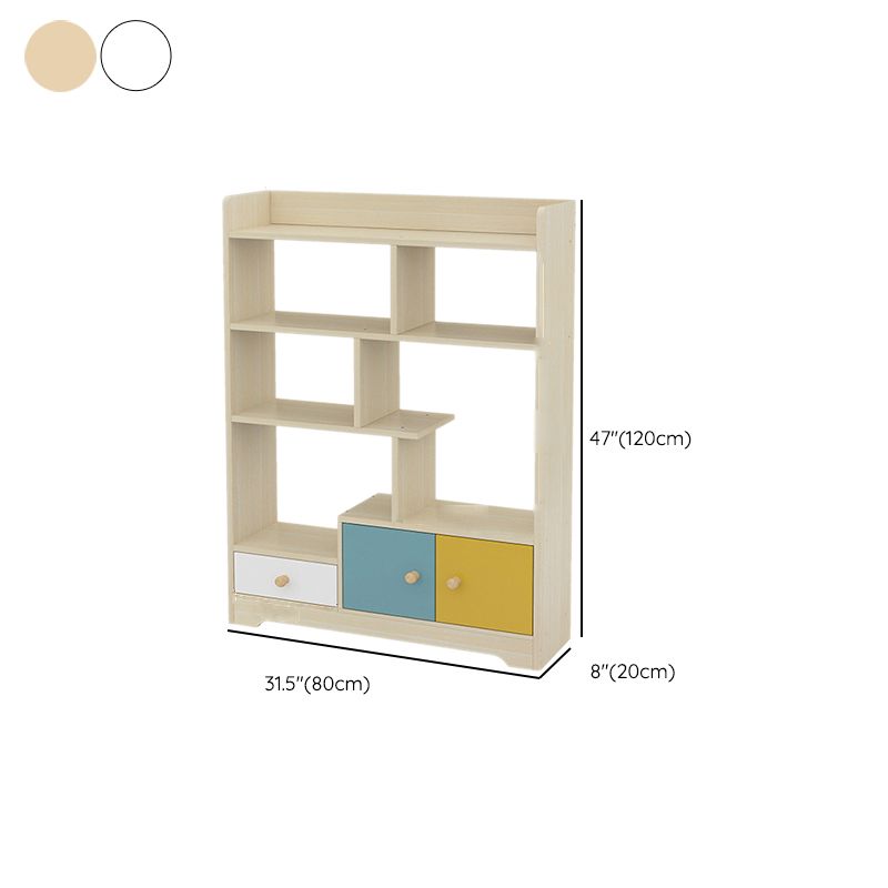 Contemporary Vertical Open Shelf Bookcase Engineered Wood Home Book Shelf with Shelves