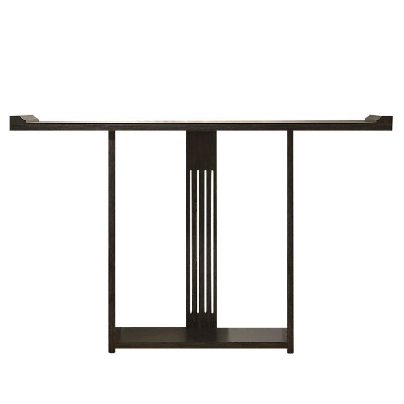 12" W Pine Console Table Mid-Century Modern Rectangle Accent Table for Hall