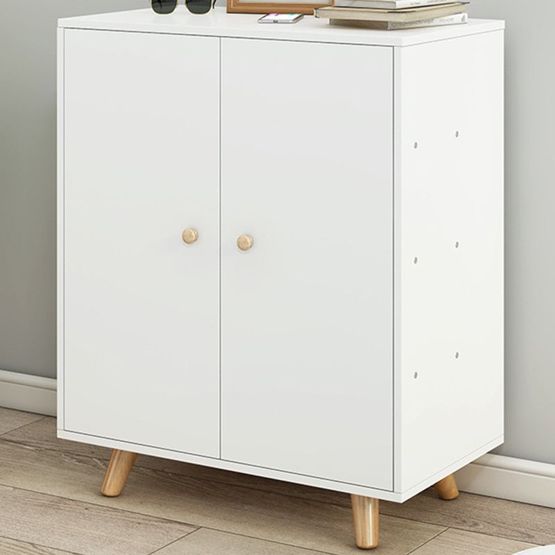 Modern Knobs Side Cabinet Rectangle Wood Storage Cabinet with Drawer