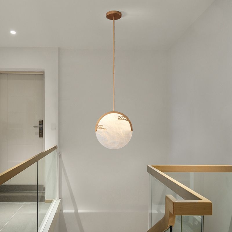 Pendentif de forme ronde en métal LED moderne LED suspendu suspendu pour le salon