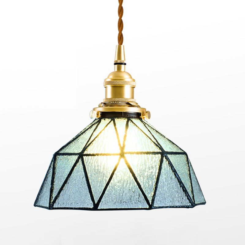 Kom schaduw hangende verlichting industriële stijl glas 1 licht hangende lamp voor bed