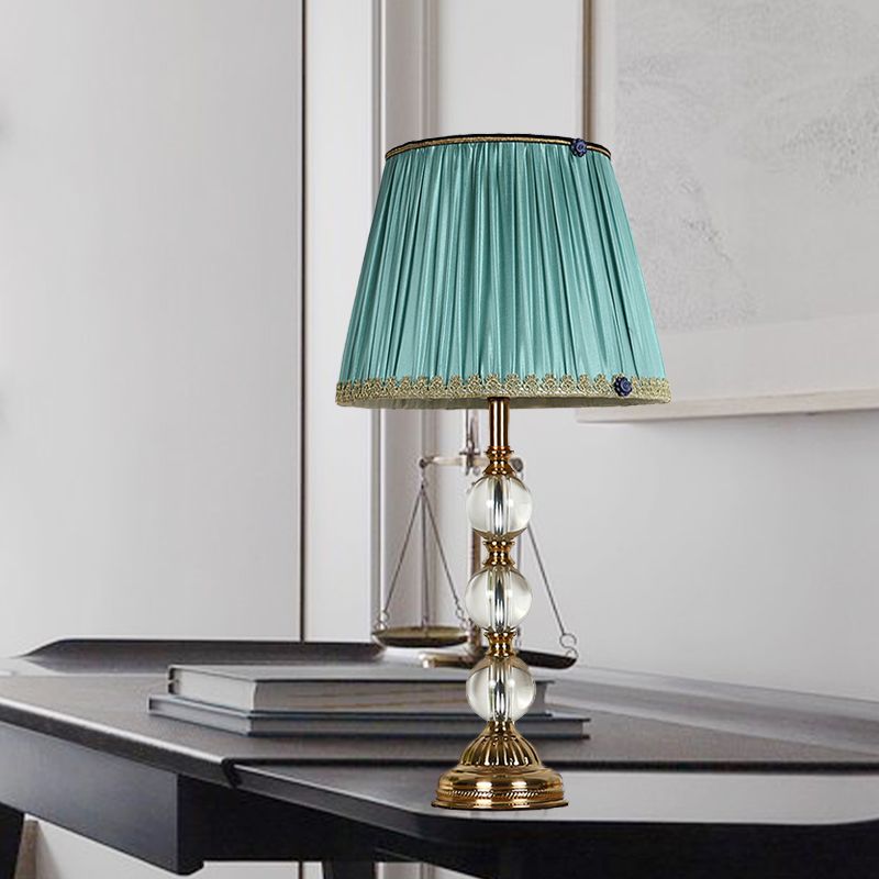 1 testa lampada da tavolo globale modernismo tagliare a mano il libro di lettura del cristallo in verde