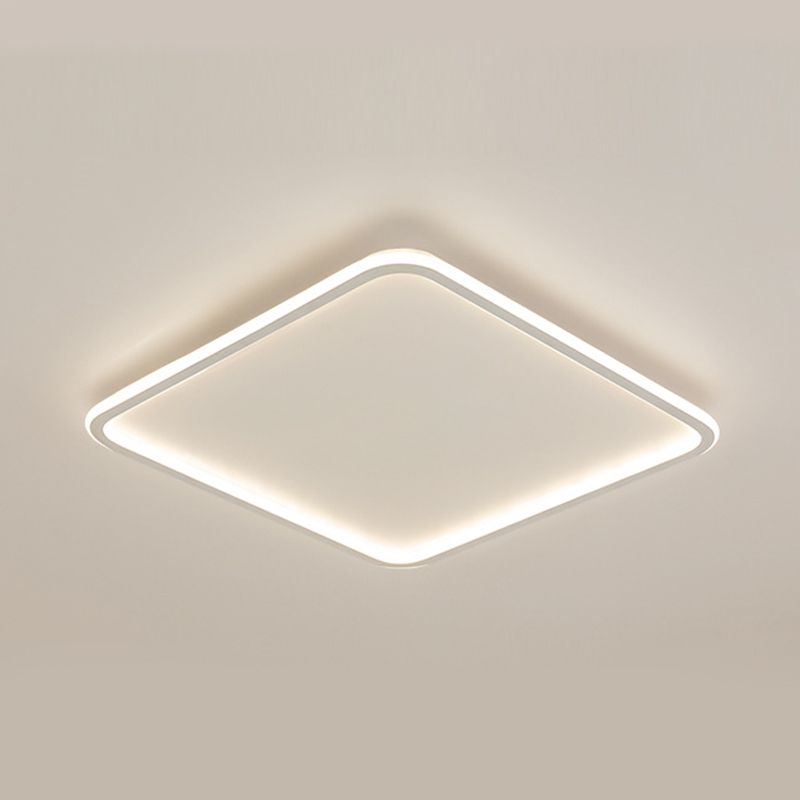 Square Flush Ceiling Light Minimalist LED Metal Close to Ceiling Lamp