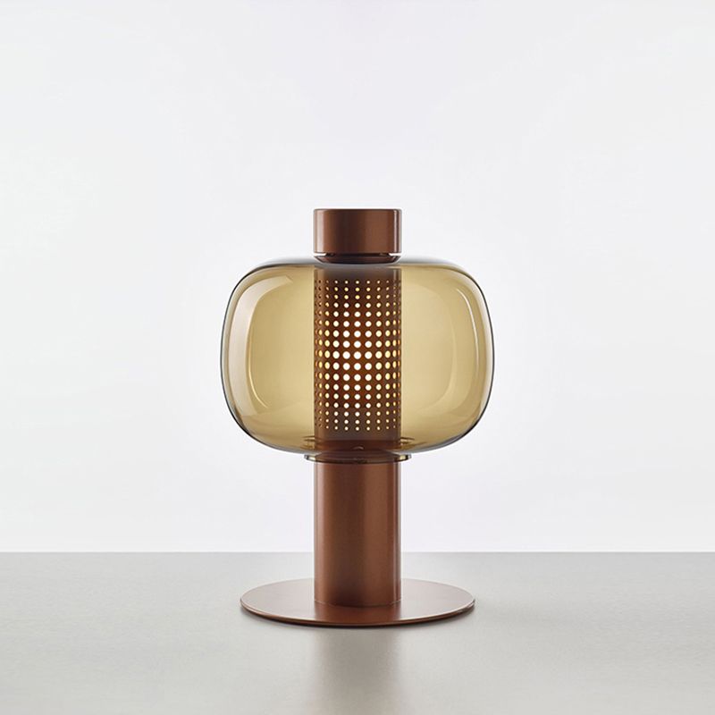 1 lampe de table à globe léger les lampes de chevet en verre contemporaines pour chambre à coucher