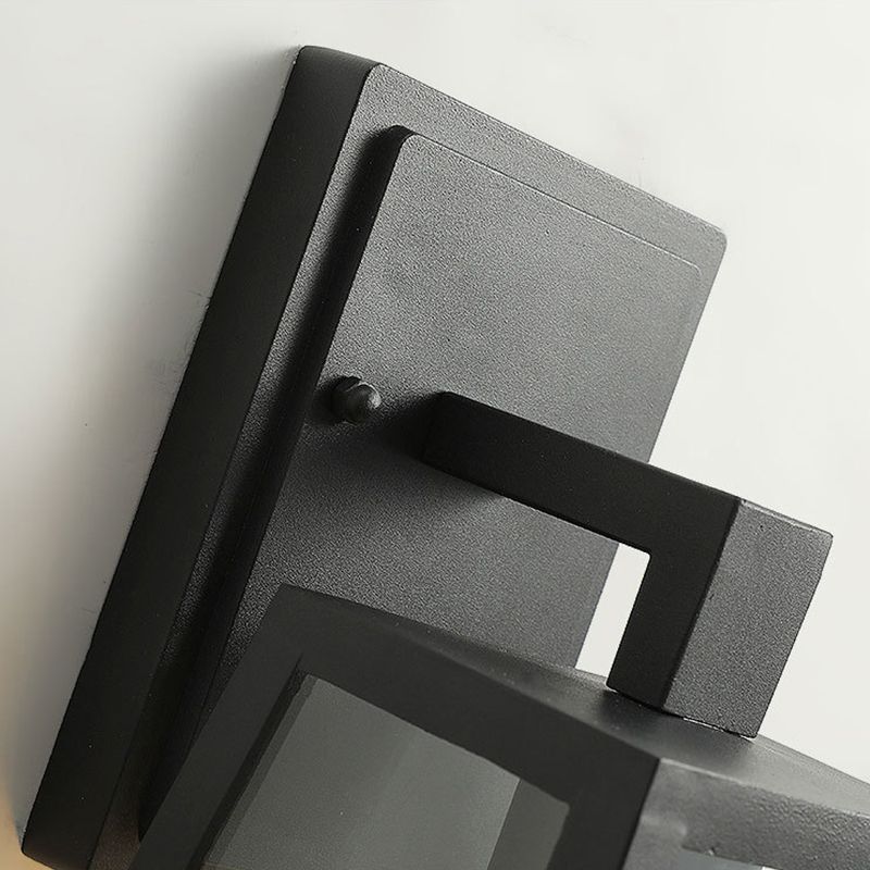 Industrielle Vintage Wandlampe Aluminium Geometrische wasserdichte Wandleuchten mit klarem Glasschatten