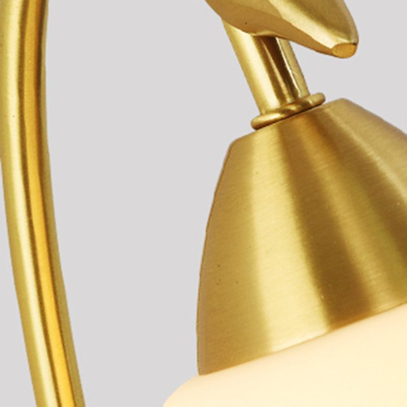 Modern Minimalist Wall Mounted Lamp Glass Wall Lamp in Brass for Living Room
