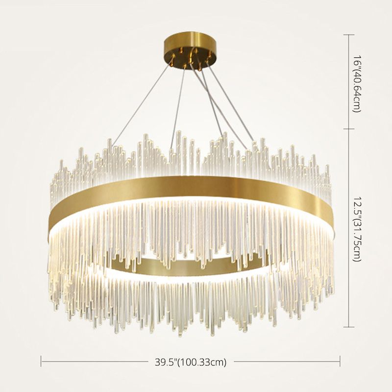 Luci a soffitto cilindriche a sospensione Lampada sospesa in stile di lusso moderno