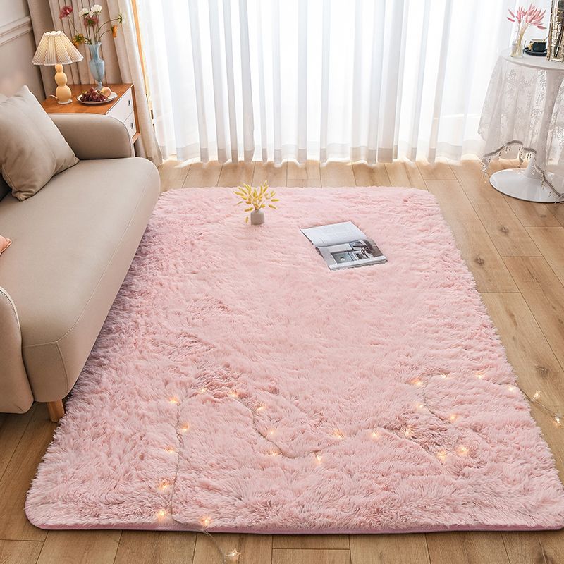 Multicolor Modern Area Carpet Polyester Plain Indoor Rug Non-Slip Backing Carpet for Living Room