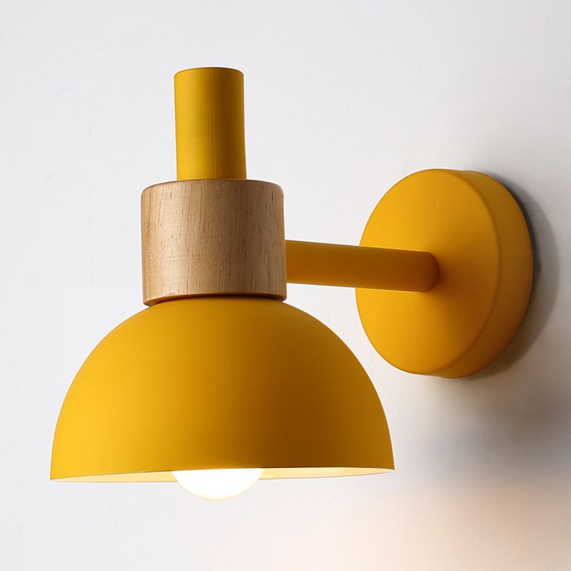 Lámpara de montaje de pared de decoración de macarrones 1 cabezal de estilo nórdico de estilo de estilo para el corredor de cabecera