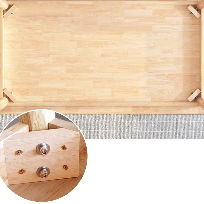 4-foot Rubberwood Solid Wood Simplicity Rectangle Dining Table for Dining Room